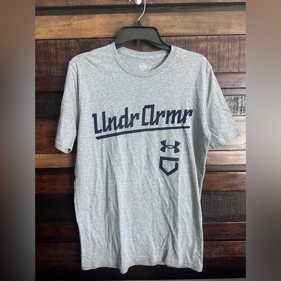 NWT Men’s Under Armour Gray Baseball T-Shirt - Picture 1 of 2